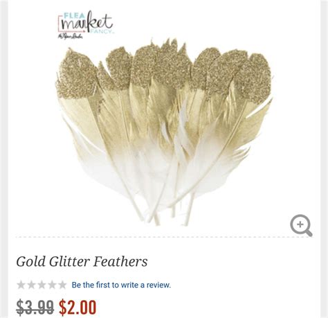 Perfect! Gold dipped feathers from Hobby Lobby! | Gold glitter ...