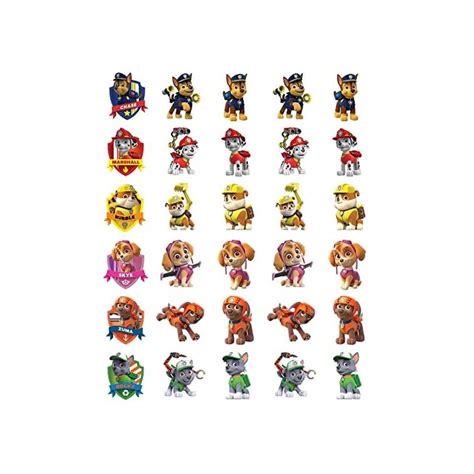 Buy 30 Paw Patrol Stand Up Cupcake Toppers Edible Wafer Paper Fairy ...