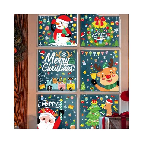 wovsrose 1 Sheet 2023 Christmas Window Clings, Xmas | Ubuy India