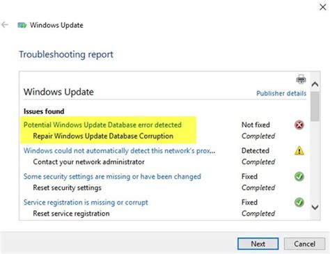 Image result for Potential Windows Database Error