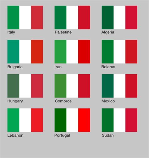 Flags With The Color Green White And Red at Brayden Woodd blog