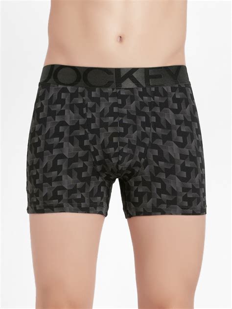 Jockey Men's Dry Fit Printed Trunk- IC30 – Snow White