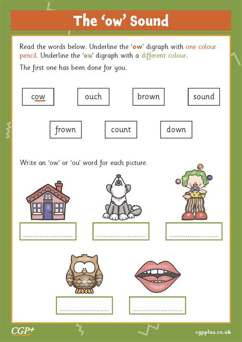 Ou and Ow Sound Worksheet: Fun Activities for Mastering Phonics