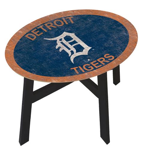 Detroit Tigers Distressed Side Table With Team Colors – Fan Creations GA