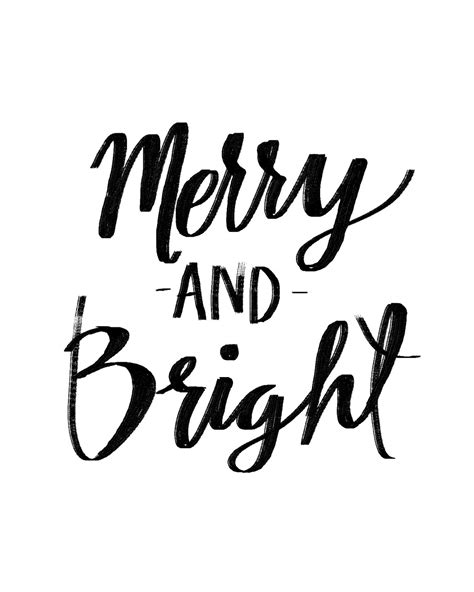 Merry and Bright - Free Printable - Twelve On Main