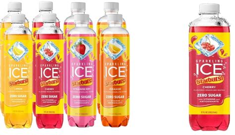 Starburst Sparkle: 9-Pack Fizzy Flavored Sparkling ICE Water Variety ...