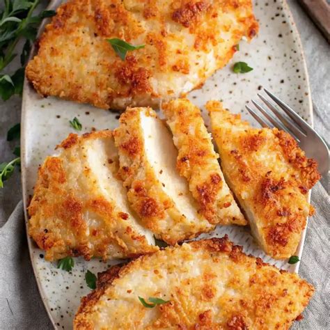 Air Fryer Parmesan Crusted Chicken with Mayo