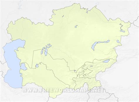 Outline Map Of Central Asia