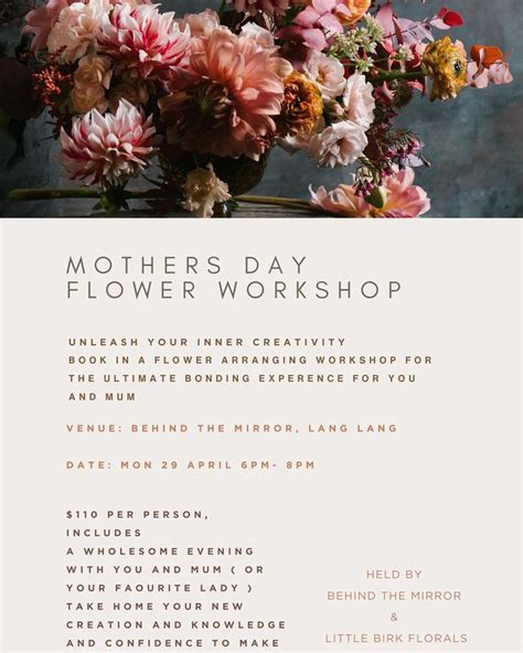 Mother day floral workshop, Oldbury St Lang Lang, Victoria, Australia ...