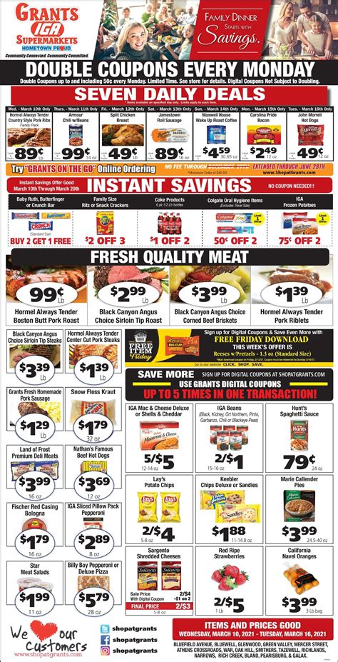 Grant's Supermarket Ad Circular - 03/10 - 03/16/2021 | Rabato