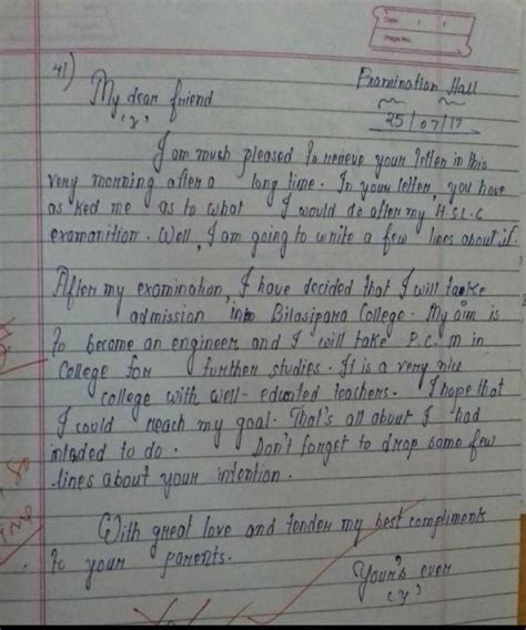 write a letter to your friend asking about his future plans about ...