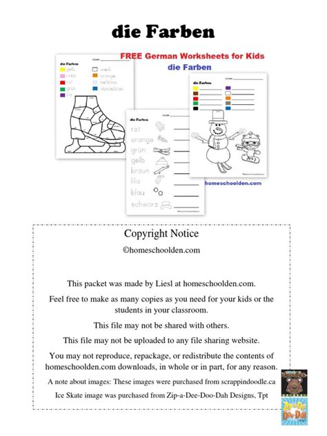 Image result for German Colors Worksheet