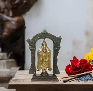 Buy Purpledip Brass Statue Lord Tirupathi Balaji Venkateswara Govinda ...