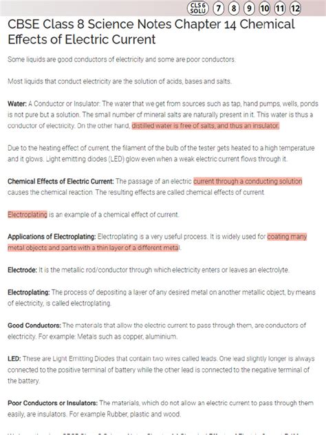 Image result for Class 8 Science Chemical Effects of Current