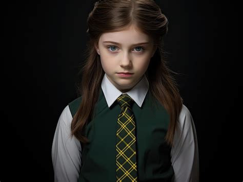 A girl in a school uniform | Premium AI-generated image