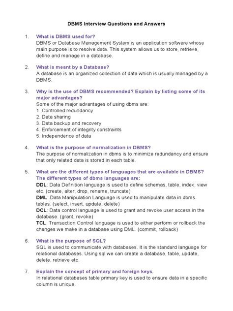 DBMS Technical Interview Questions 的图像结果
