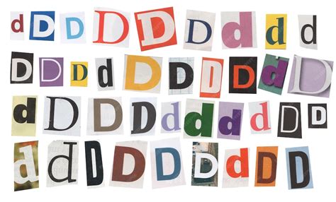 Letra d revista recortada fonte carta de resgate elementos de colagem ...