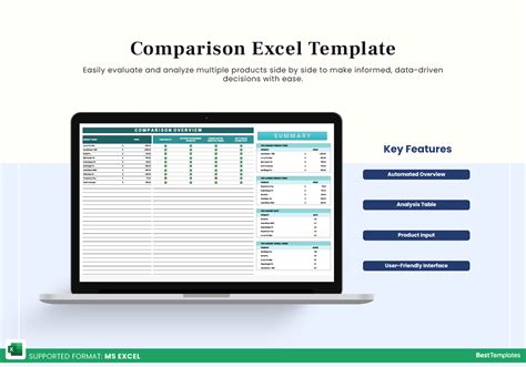 Image result for Excel Template for Comparison