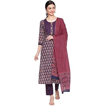 Buy Glam Roots Floral Printed Straight Kurta and Palazzo With Dupatta ...