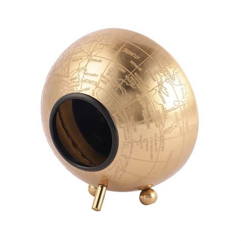 World Clock In Gold Finish