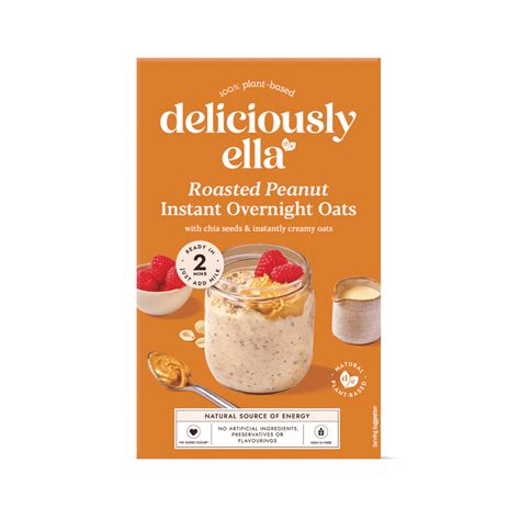 Deliciously Ella - Instant Overnight Oats Roasted Peanut - 380g - Siradis