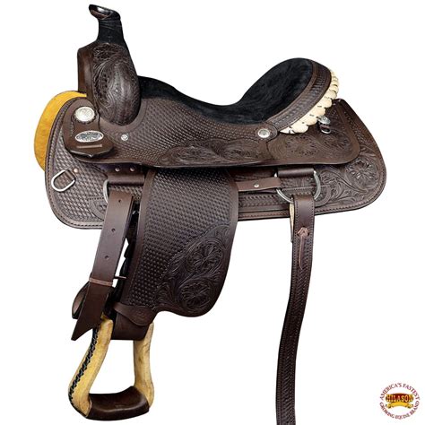 Buy 15 In Western Horse Saddle Leather Ranch Roping Cowboy Hilason ...