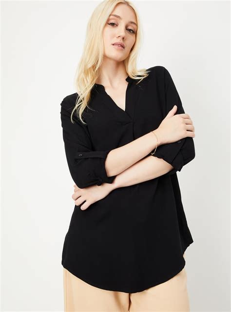 Buy Women Solid Band Collar Top Online at just Rs. 699.0 ...