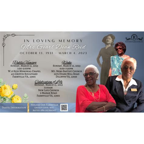 Gearl Dean Reid Obituary in Farmville at Bland-Reid Funeral Home ...