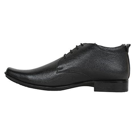 Buy Firemark Men's Black Leather Formal Shoes - 9 UK 2002Blk-9_Black_9 ...