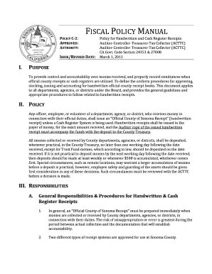 Fillable Online sonoma-county FISCAL POLICY MANUAL Fax Email Print ...
