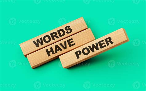 Wooden blocks Words have power word isolated background 3d illustration ...