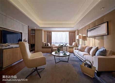 中式风格酒店式公寓客厅天花板装修设计 – 设计本装修效果图