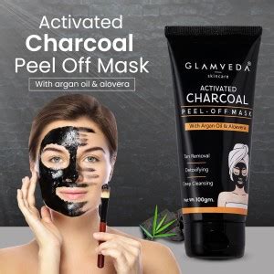GLAMVEDA Activated Charcoal Peel Off Mask Enriched With Argan Oil and ...
