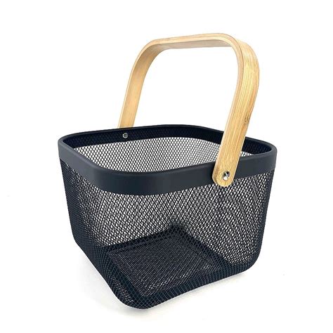 ARYA HOME COLLECTION Корзина для хранения с деревянной ручкой ...