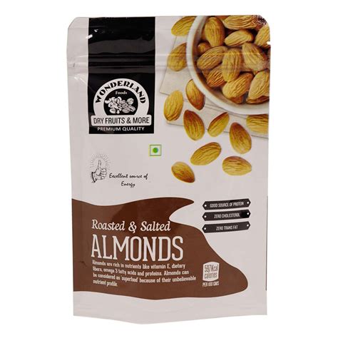 Wonderland Foods 200g California Roasted & Salted Almonds Pouch