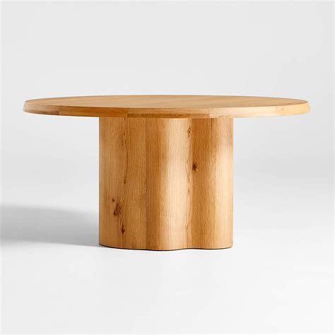 Winslow 60" Knotty Natural Oak Wood Round Dining Table by Jake Arnold ...