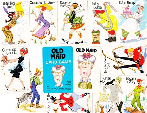 Vintage Retro Mid Century Old Maid Card Game from the 1960s