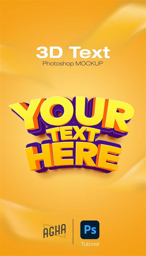 Photoshop 3D Text Tutorial | 3d text effects illustrator, Text styles ...