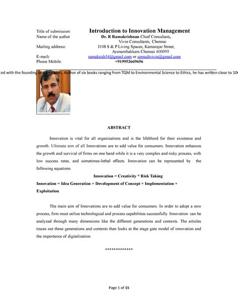 Introduction to Innovation Management-converted - Page 1 of 15 ated ...