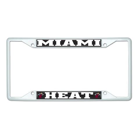Universal XT License Plate Frame with Miami Heat; White (Universal; Some Adaptation May Be ...