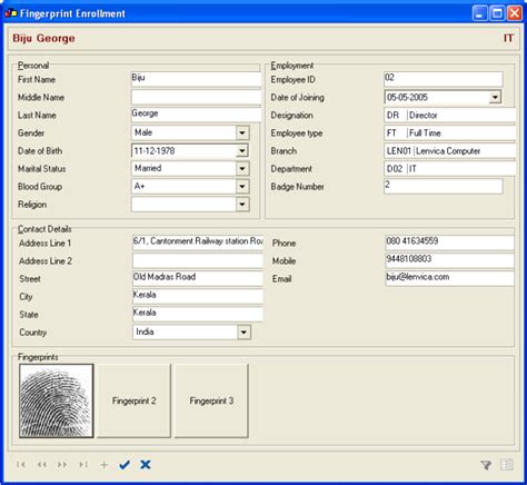 Attend HRM Help - Fingerprint Enrollment
