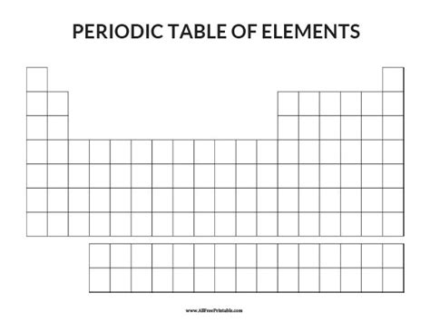 Printable Blank Periodic Table