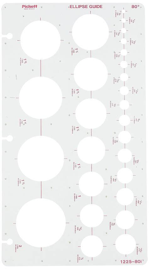 CHARTPAK Ellipse Guide Template (1225-80I) : Amazon.in: Office Products