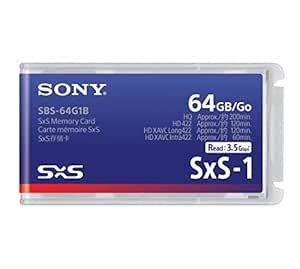 Sony SxS-1 G1B Series 64GB Memory Card, Up to 3.5Gbps Read Speed, Up to ...
