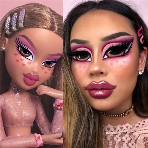 bratz doll makeup look