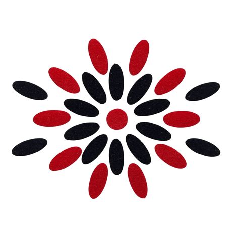 Comet Busters® Red, Black, Multicolor Oval, Round Velvet Bindi (9mm ...