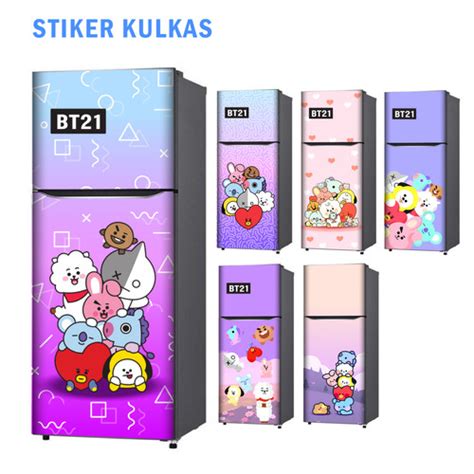 Jual Stiker Kulkas 1 Pintu dan Sticker Kulkas 2 Kartun Karakter Korea ...