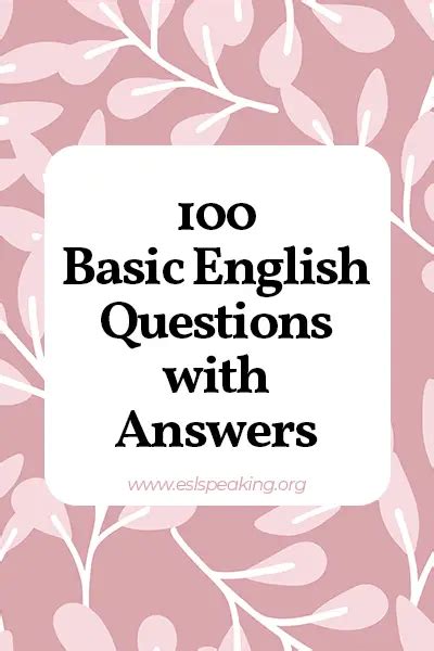 Image result for Basic English Questions