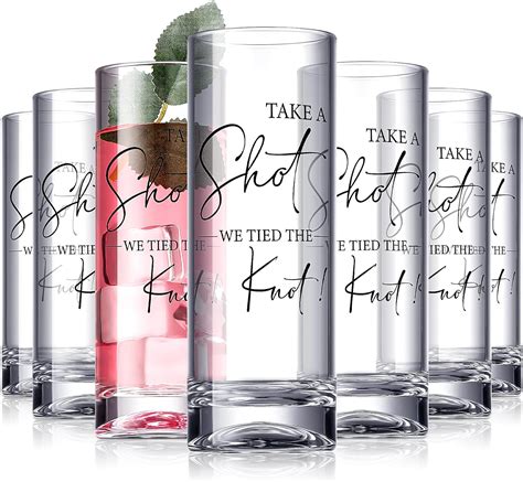 Amazon.com | Sliner 48 Wedding Shot Tall Glasses Set,Take a Shot We ...