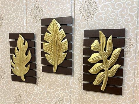 Maple Craft Wood Brass Wall Art (Brown and Gold, 6 x 10 Inch) : Amazon ...